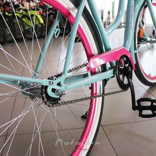 Neuzer Sunset road bike, 26 wheels, 17 frame, turquoise pink