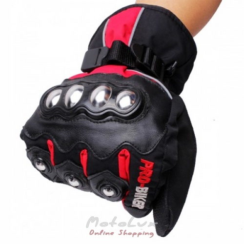 Motorcycle gloves ProBiker TG-01 Winter metal