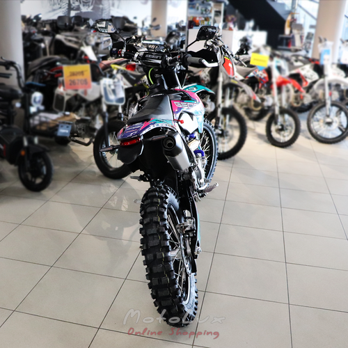 Enduro motocykel Geon DAKAR 300 GNS, čierny s fialovou, 2024