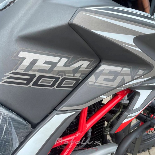 EXDRIVE TEKKEN NOVÝ motocykel GTRS 300, čiernobiely, 2024