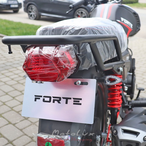 Motocykel FORTE FT200-FB, 200 cm3, 14 hp, 2023, čierna s červenou