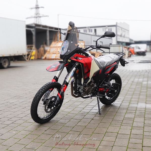 Enduro motorker&eacute;kp&aacute;r KOVI ADT 300, fekete &eacute;s piros, 2024