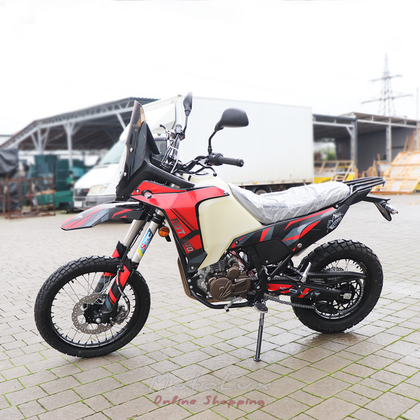 Enduro motorker&eacute;kp&aacute;r KOVI ADT 300, fekete &eacute;s piros, 2024
