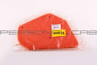 Air filter element Honda Dio AF18, impregnated foam, red