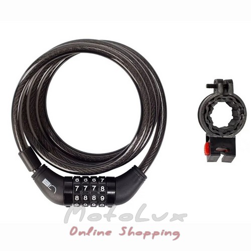 Code lock Green Cycle GLK-120, in a silicone clip 10x150cm, black and mount