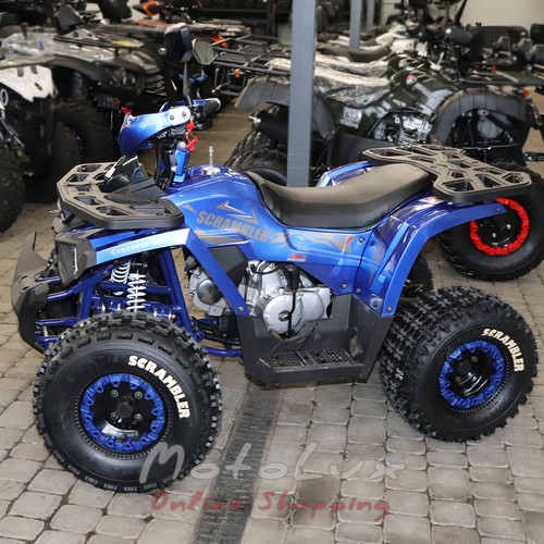 Teenagerská štvorkolka Comman Hunter Scrambler 150ccm, modrá