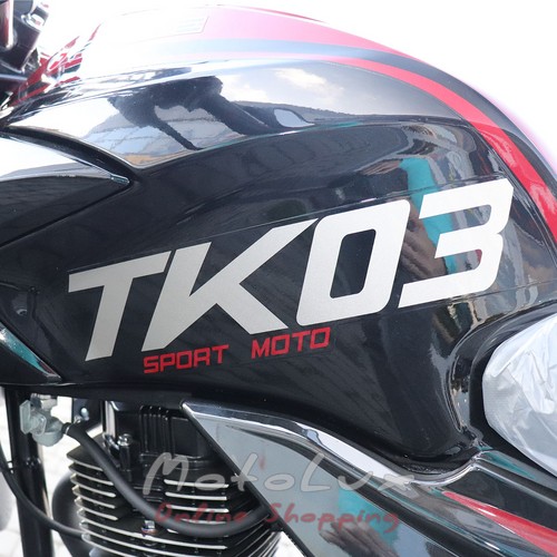 Motorcycle Forte FT200-TK03, black and red