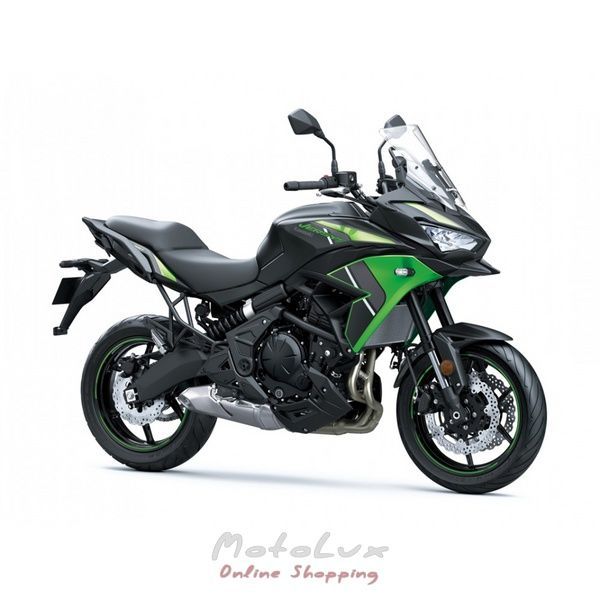 Туристический мотоцикл Kawasaki Versys 650, черный с зеленым, 2025