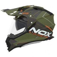 NOX N312 Drone motorcycle helmet, size XXL, khaki with orange