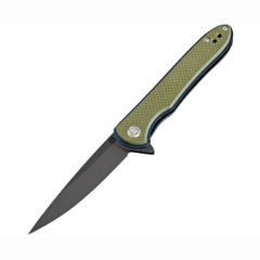 Knife Artisan Shark Black Blade, D2, G10, olive