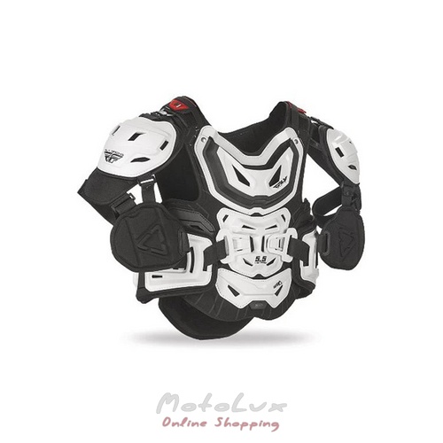 Motorcycle helmet LEATT Chest Protector 5.5 Pro HD, white with black