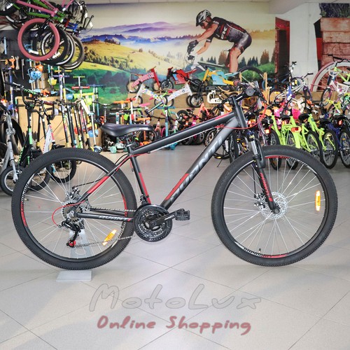 Horský bicykel 650B Avanti Smart, kolesá 29, rám 17, black n gray n red, 2021