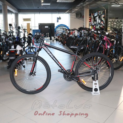 Horský bicykel 650B Avanti Smart, kolesá 29, rám 17, black n gray n red, 2021