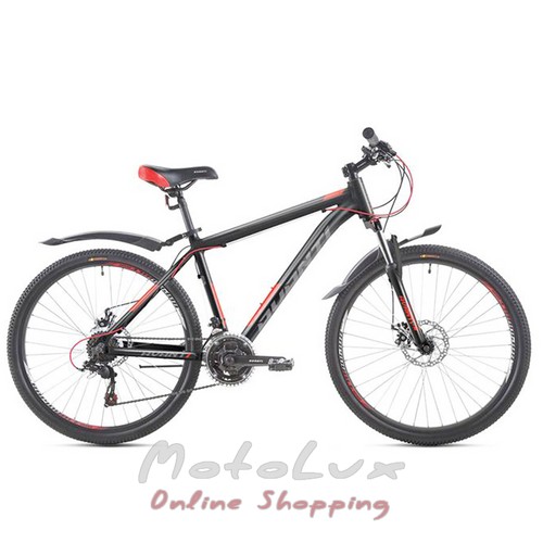 Horský bicykel 650B Avanti Smart, kolesá 29, rám 17, black n gray n red, 2021