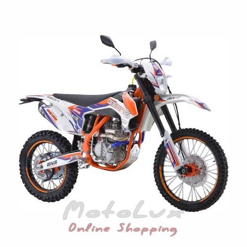 Enduro motocykel Geon Dakar GNS 300, 26 hp, biela s oranžovou, 2024