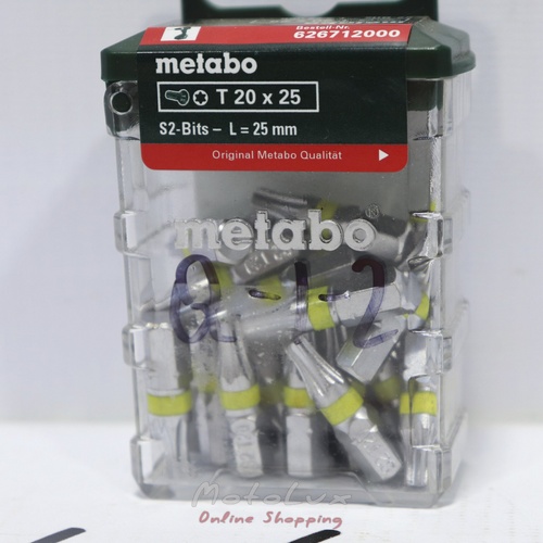 Біта Metabo Torx 20, 25 шт