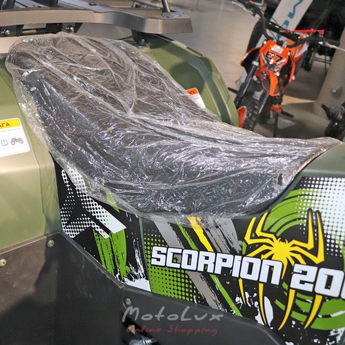 Квадроцикл Comman Scorpion 200cc, чорний з зеленим