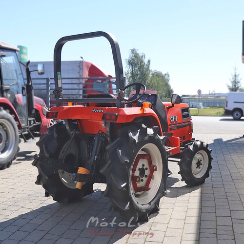 Мінітрактор Kubota GT3 з фрезою, був у використанні, помаранчевий