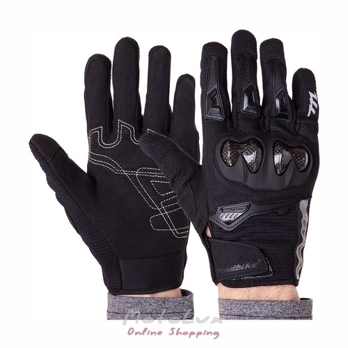 Motorcycle gloves Mad Bike 66, size M, black