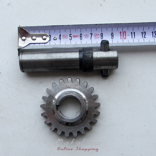 Вал заводний + шестерня на мотоблок R190