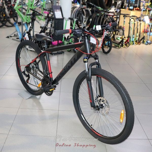 Horsk&yacute; bicykel 650B Avanti Smart, koles&aacute; 29, r&aacute;m 17, black n gray n red, 2021