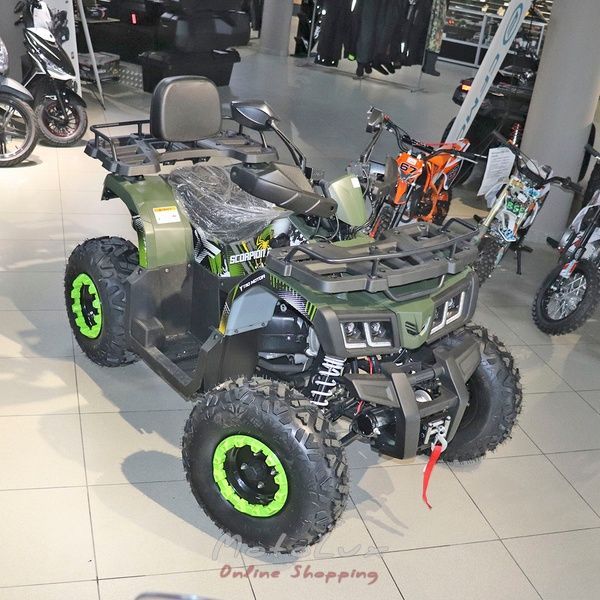 Квадроцикл Comman Scorpion 200cc, черный с зеленым