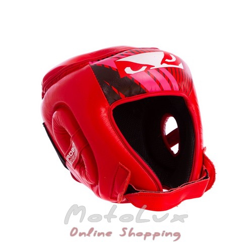 Open boxing helmet with reinforced protection of the top BDB BD09