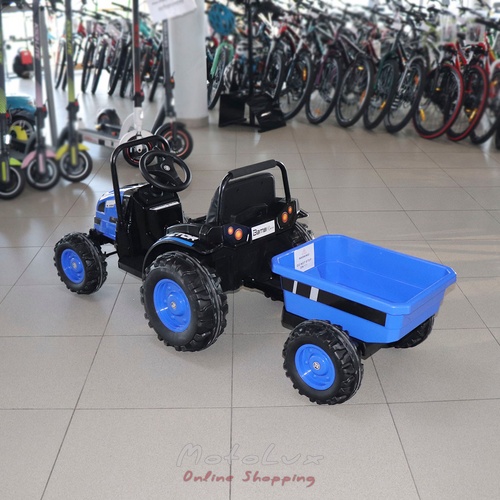 Children's electric tractor Bambi M 4419EBLR 4, blue