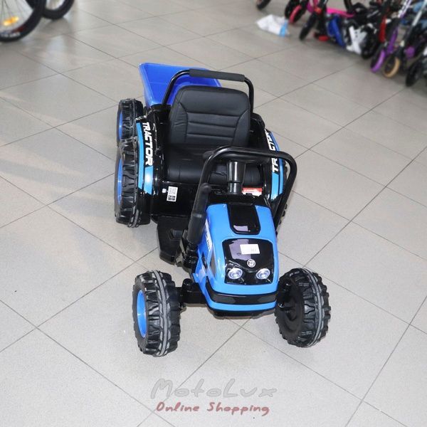 Detsk&yacute; elektrick&yacute; traktor Bambi M 4419EBLR 4, modr&yacute;