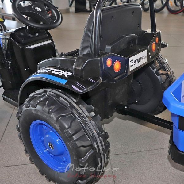 Detsk&yacute; elektrick&yacute; traktor Bambi M 4419EBLR 4, modr&yacute;