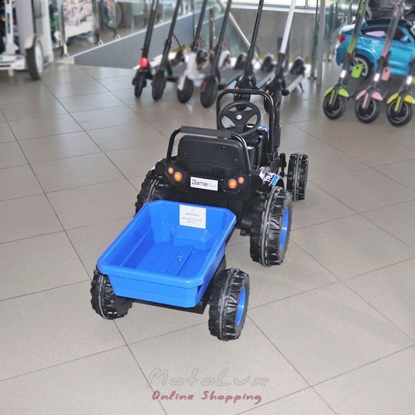 Detsk&yacute; elektrick&yacute; traktor Bambi M 4419EBLR 4, modr&yacute;