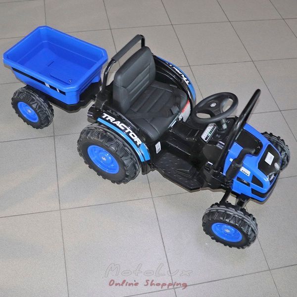 Detsk&yacute; elektrick&yacute; traktor Bambi M 4419EBLR 4, modr&yacute;