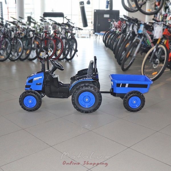 Detsk&yacute; elektrick&yacute; traktor Bambi M 4419EBLR 4, modr&yacute;