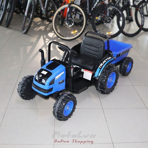 Detsk&yacute; elektrick&yacute; traktor Bambi M 4419EBLR 4, modr&yacute;
