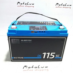 Gélová napájacia batéria pre dom a byt Ective DC 115SC GEL Deep Cycle s LCD displejom, 115 Ah