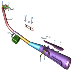 Silencer Assembly for Bajaj V15 Motorcycle