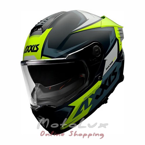 Motorcycle helmet AXXIS HAWK SV EVO IXIL A3, size S, black with yellow
