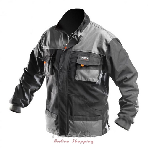 NEO tools work jacket, black-gray