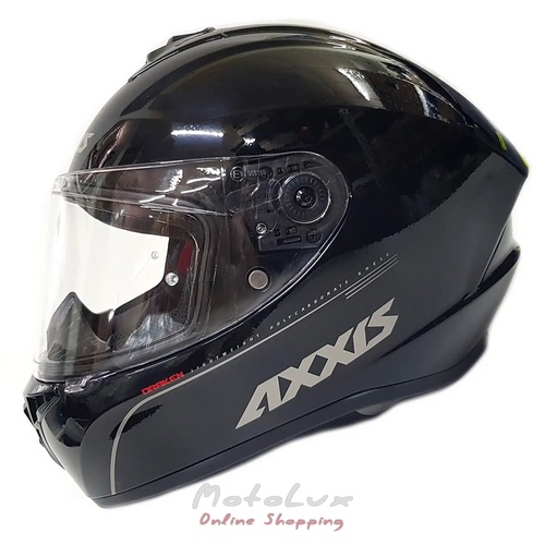 Motoros sisak AXXIS Draken S V.2 Solid Gloss Black, XXL méret, fekete